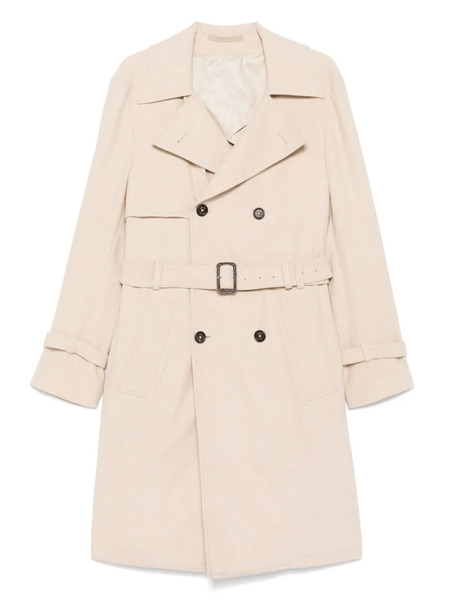  Eleventy Belted Double-breasted Coat - Neutrals 