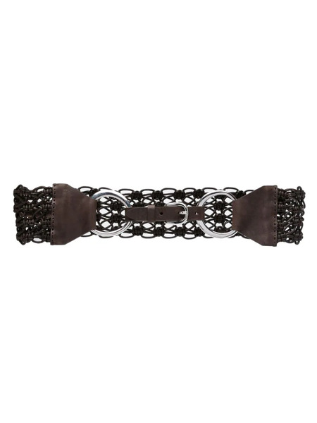  Eleventy Braided Leather Belt - Brown 