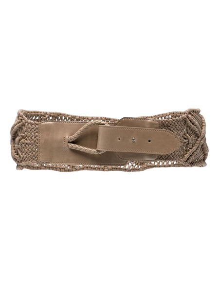  Eleventy Braided Leather Belt - Neutrals 