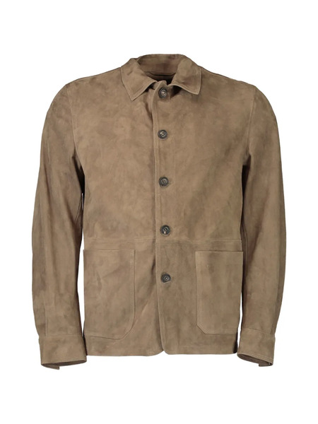  Eleventy Button Front Shirt Jacket - Neutrals 