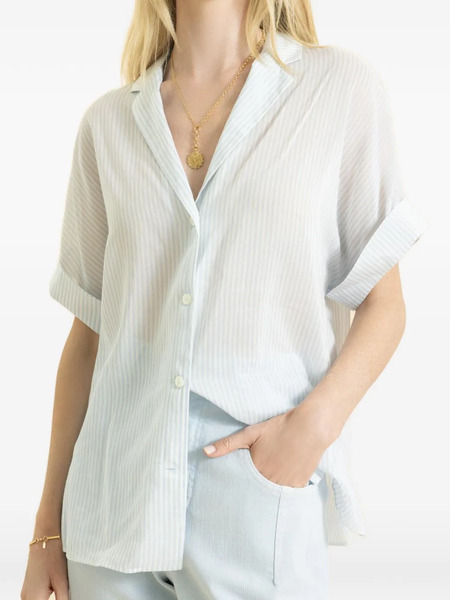 Eleventy Button Front Short-sleeve Shirt - White 