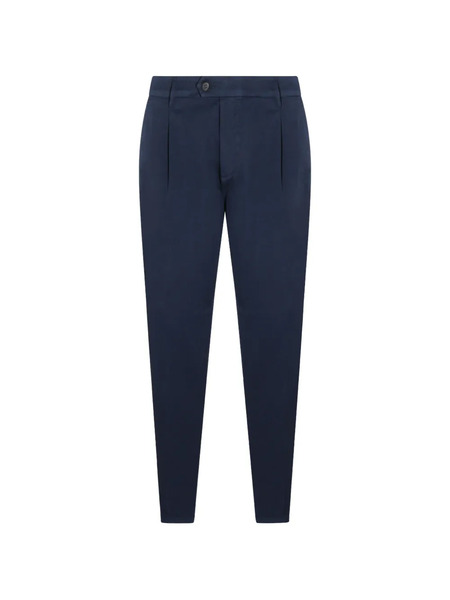  Eleventy Button Pleated Trousers - Blue 