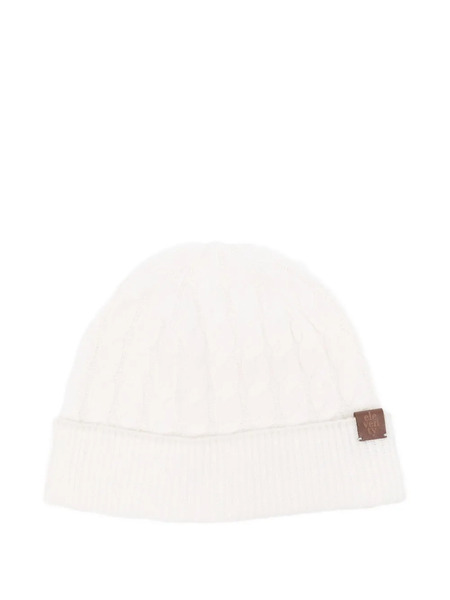  Eleventy Cable-knit Beanie Hat - Neutrals 