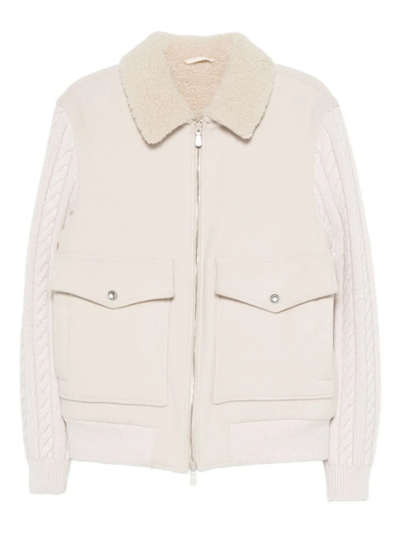  Eleventy Cable-knit Jacket - Neutrals 