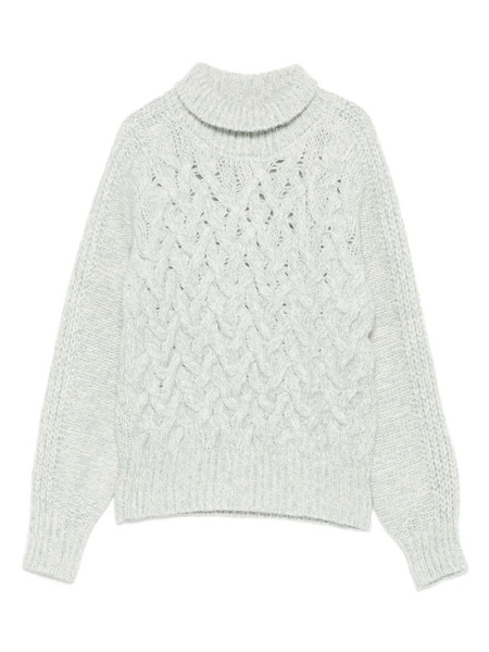  Eleventy Cable-knit Turlteneck Sweater - Neutrals 