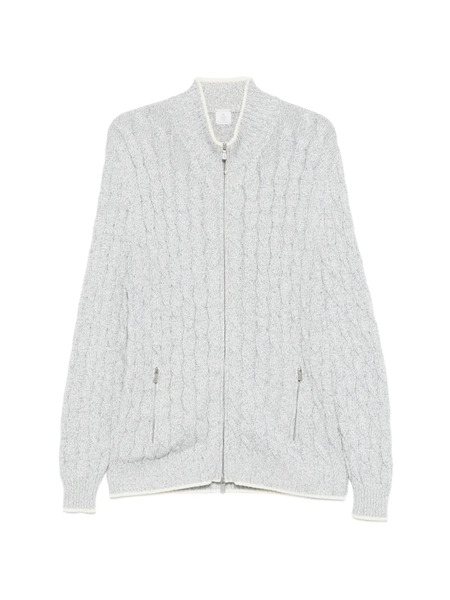  Eleventy Cable-knit Zip-up Cardigan - Blue 