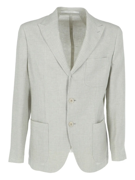  Eleventy Check-pattern Blazer - Green 