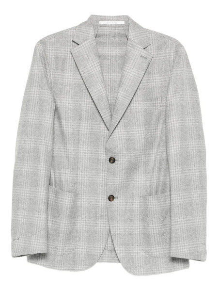  Eleventy Checked Single-breasted Blazer - Grey 