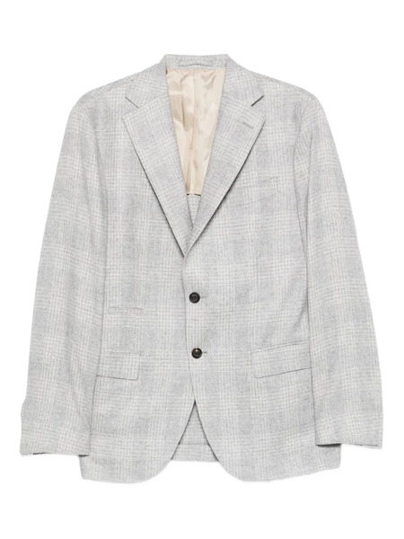  Eleventy Checked Single-breasted Blazer - Grey 
