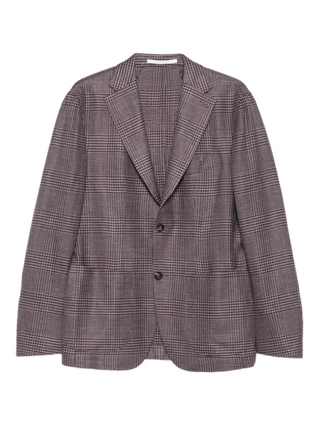  Eleventy Checked Single-breasted Blazer - Purple 