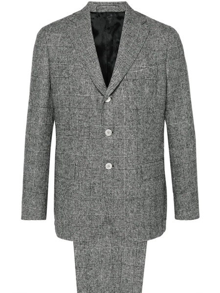  Eleventy Checkered Suit - Black 