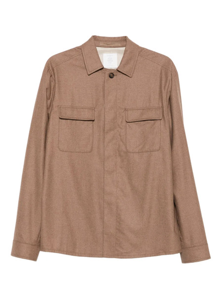  Eleventy Chest-pockets Overshirt - Brown 
