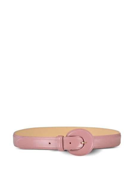  Eleventy Circular-buckle Leather Belt - Pink 