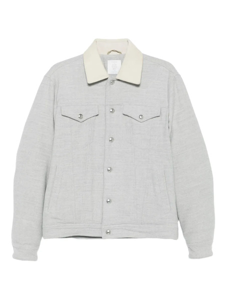  Eleventy Collared Wool Jacket - Grey 