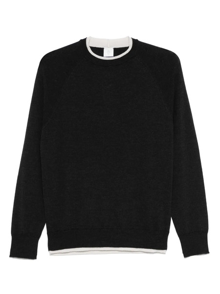  Eleventy Contrasting-trim Sweater - Grey 