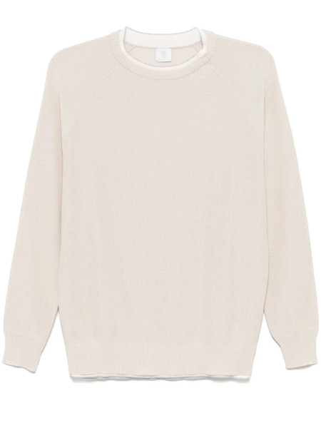  Eleventy Crew Neck Jumper - Neutrals 