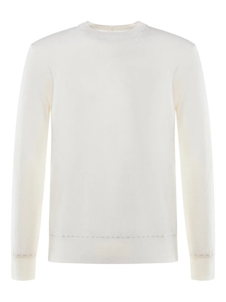  Eleventy Crew-neck Sweater - White 