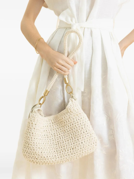 Eleventy Crochet Shoulder Bag - Neutrals 