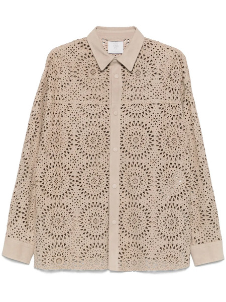  Eleventy Cut-out Shirt - Neutrals 