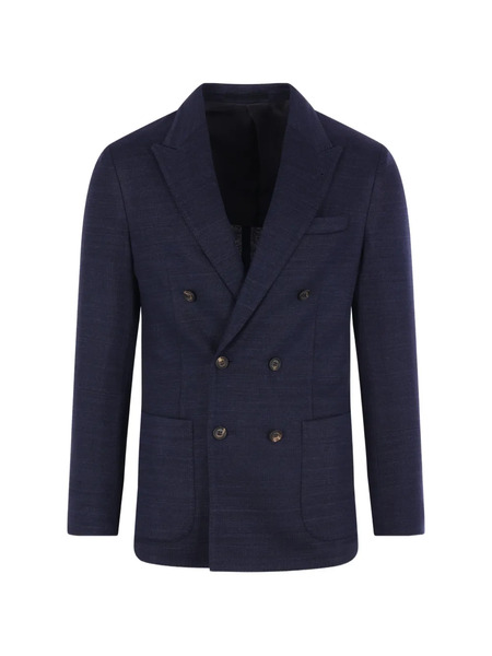  Eleventy Double-breasted Blazer - Blue 