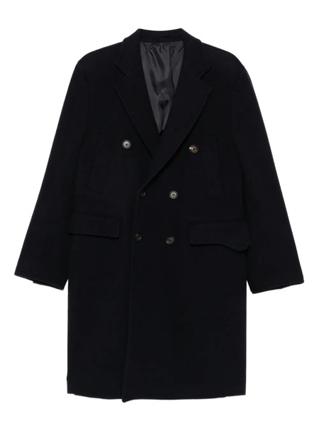 Eleventy Double-breasted Button Coat - Blue 