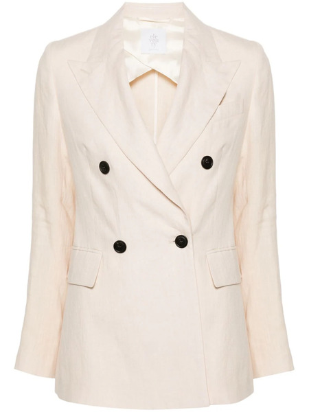 Eleventy Double-breasted Linen Blazer - Neutrals 