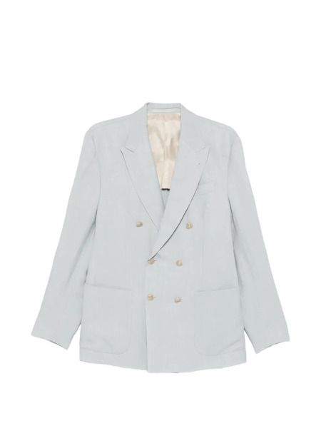  Eleventy Double-breasted Patch-pocket Jacket - Blue 
