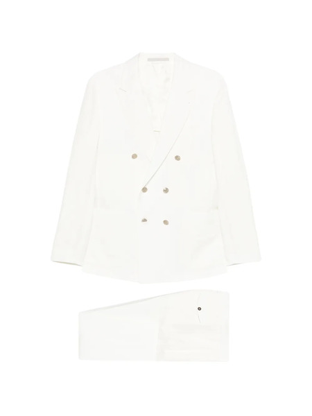  Eleventy Double-breasted Suit - White 