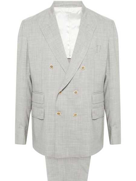  Eleventy Double-breasted Two-piece Suit - Grey 