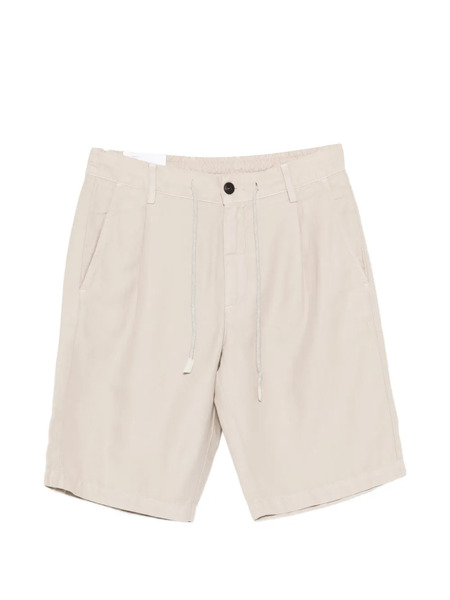  Eleventy Drawstring Pleated Shorts - Neutrals 