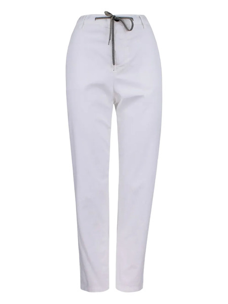  Eleventy Drawstring Pocket Trousers - White 