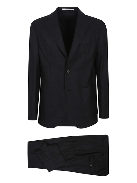  Eleventy Drawstring Single-breasted Suit - Black 