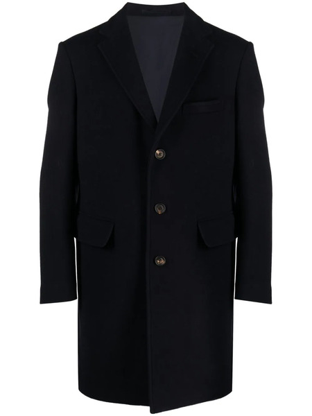  Eleventy Felted Single-breasted Coat - Blue 