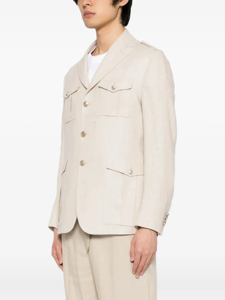  Eleventy Flap-pocket Button Blazer - Neutrals 