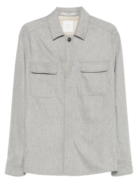  Eleventy Flap-pockets Buttoned Shirt Jacket - Grey 