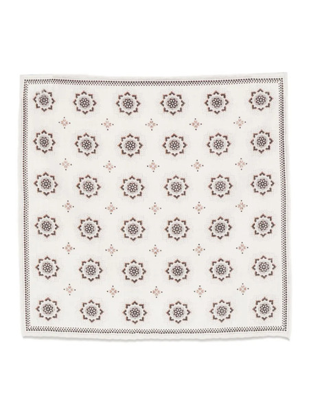  Eleventy Floral-pattern Pocket Square - Neutrals 