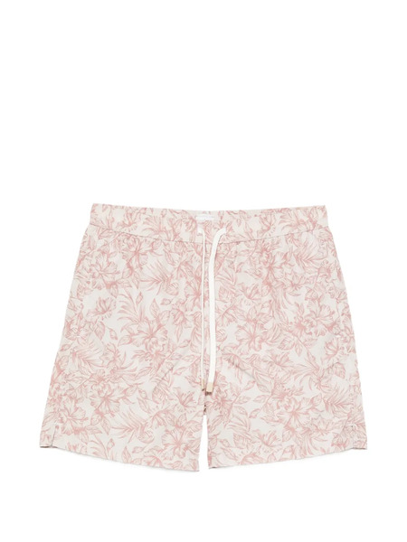  Eleventy Floral-pattern Swim Shorts - Neutrals 