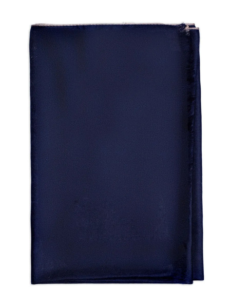  Eleventy Frayed-trim Embroidered Scarf - Blue 