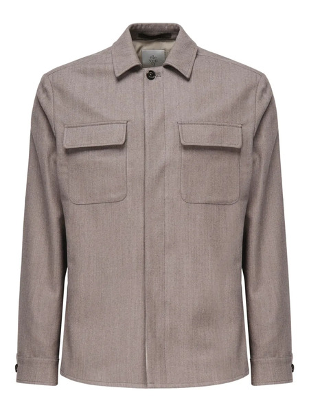  Eleventy Herringbone Pocket Jacket - Grey 