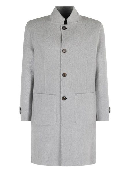  Eleventy Herringbone Reversible Coat - Grey 