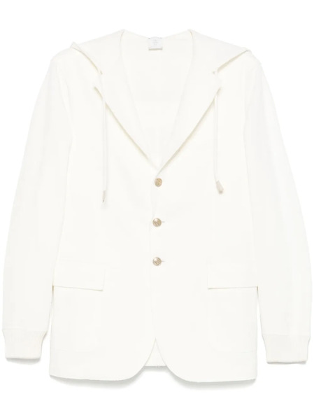  Eleventy Hooded Blazer - White 