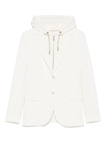  Eleventy Hooded Blazer - White 