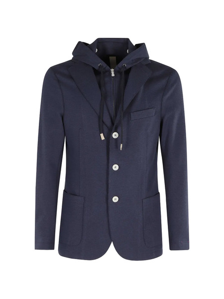  Eleventy Hooded Jacket - Blue 