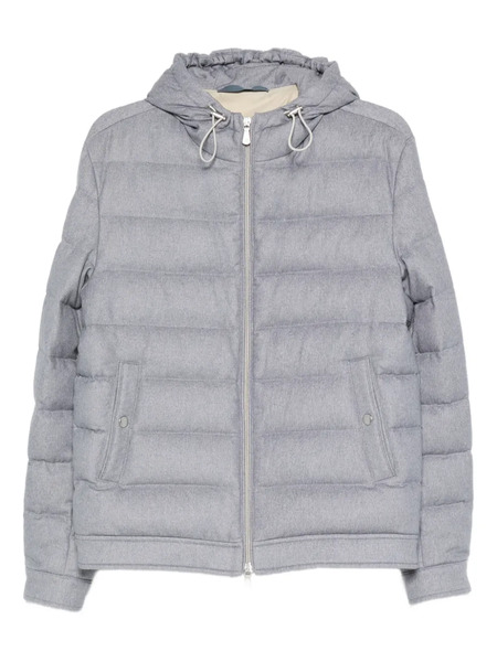  Eleventy Hooded Quilted Jacket - Blue 
