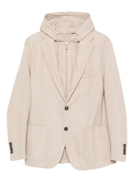  Eleventy Hooded Single-breasted Blazer - Neutrals 
