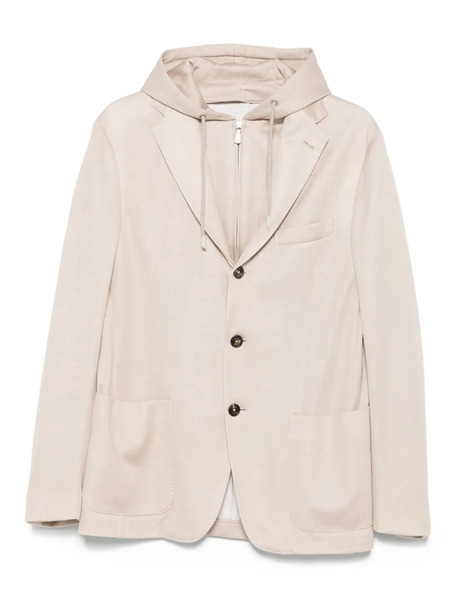  Eleventy Hooded Single-breasted Blazer - Neutrals 