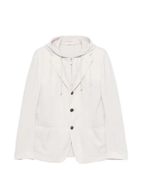  Eleventy Hooded Single-breasted Jacket - Neutrals 