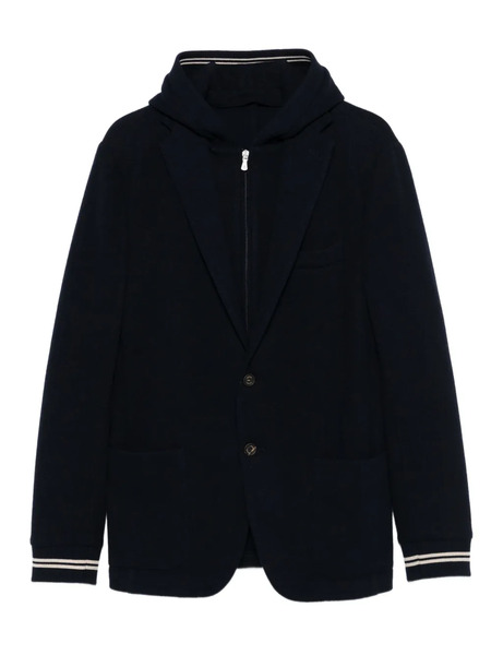  Eleventy Hooded Two-button Jacket - Blue 