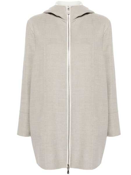  Eleventy Hooded Wool Jacket - Neutrals 