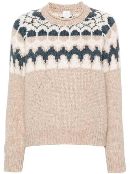  Eleventy Intarsia-pattern Knitted Jumper - Neutrals 